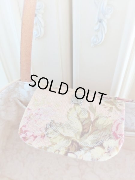 画像4: 【完成品】お宝生地で作った革の持ち手のバッグ (akiko)   (4)