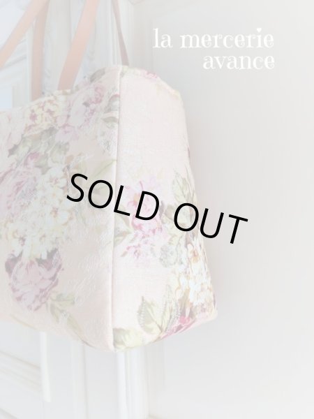 画像6: 【完成品】お宝生地で作った革の持ち手のバッグ (akiko)   (6)