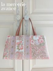 画像3: 【完成品】お宝生地で作った革の持ち手のバッグ (akiko) 　 (3)