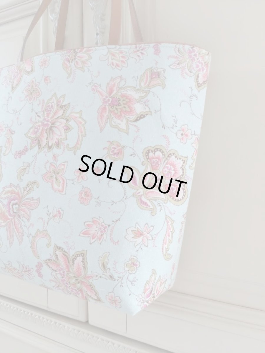 画像5: 【完成品】更紗模様のバッグ　エメラルドグリーン (akiko) 　 (5)