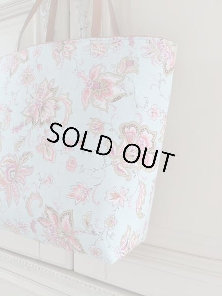 画像5: 【完成品】更紗模様のバッグ　エメラルドグリーン (akiko) 　 (5)