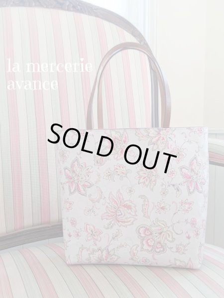 画像2: 【完成品】更紗模様のバッグ パープル (akiko)   (2)