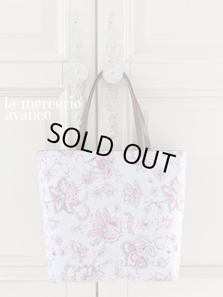 画像3: 【完成品】更紗模様のバッグ パープル (akiko)   (3)