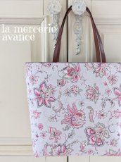 画像1: 【完成品】更紗模様のバッグ　パープル (akiko) 　 (1)