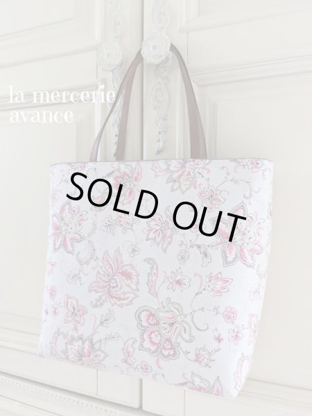 画像4: 【完成品】更紗模様のバッグ パープル (akiko)   (4)