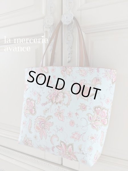 画像4: 【完成品】更紗模様のバッグ　エメラルドグリーン (akiko) 　 (4)