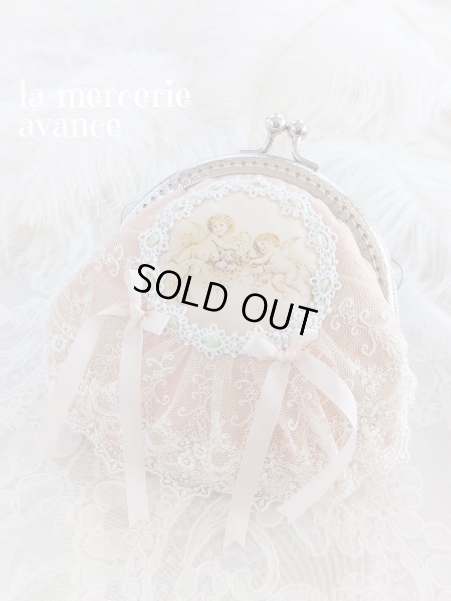 画像1: 【完成品】エンジェルの口金ポーチ　Ｆ(akiko) 　 (1)