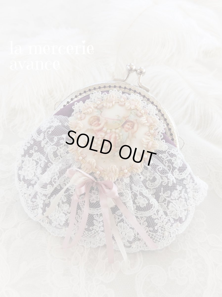 画像1: 【完成品】エンジェルの口金ポーチ　Ｇ(akiko) 　 (1)