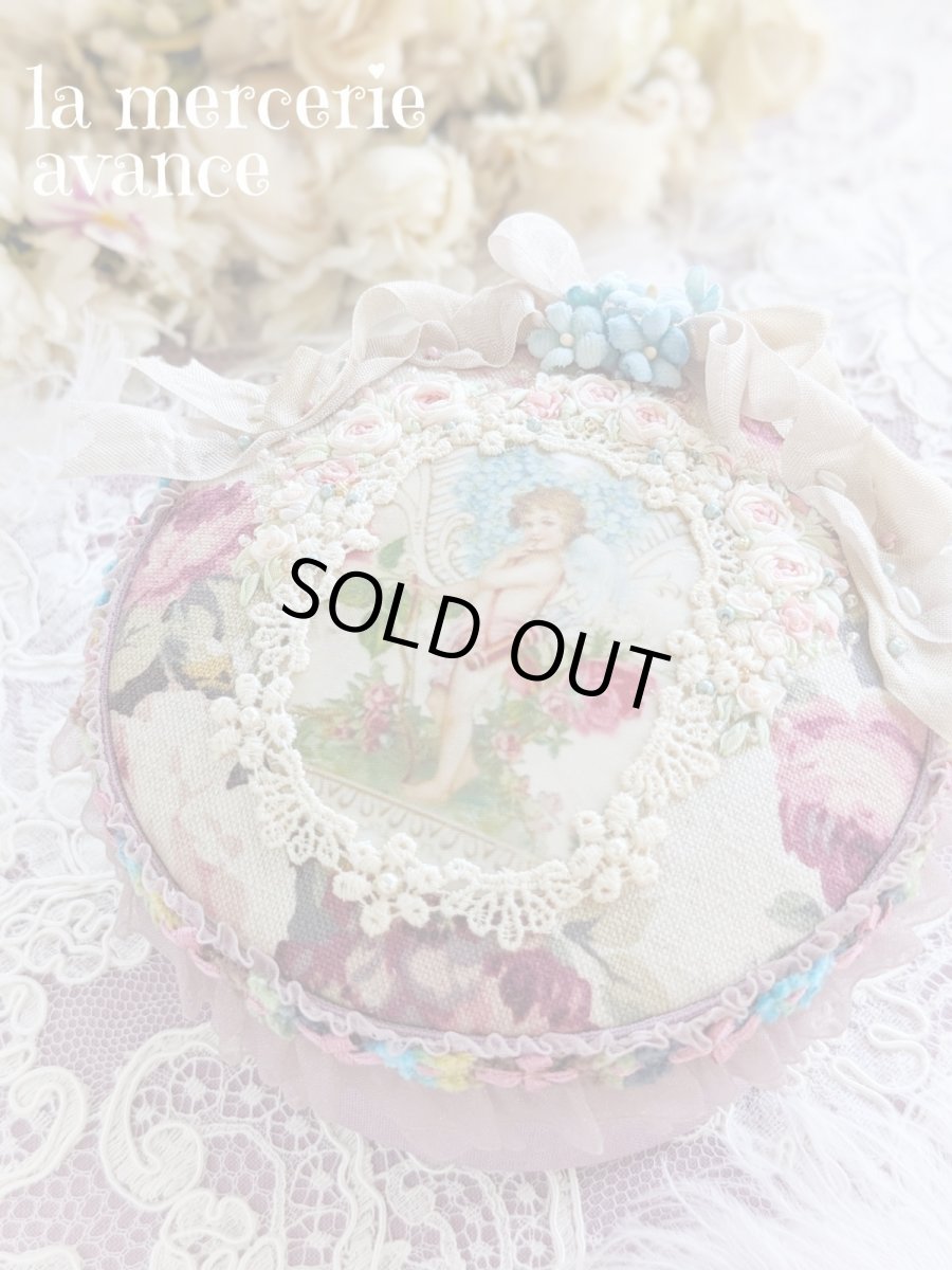 画像5: 【完成品】忘れな草と天使のヴィクトリアンコラージュBOX　　 (akiko) (5)