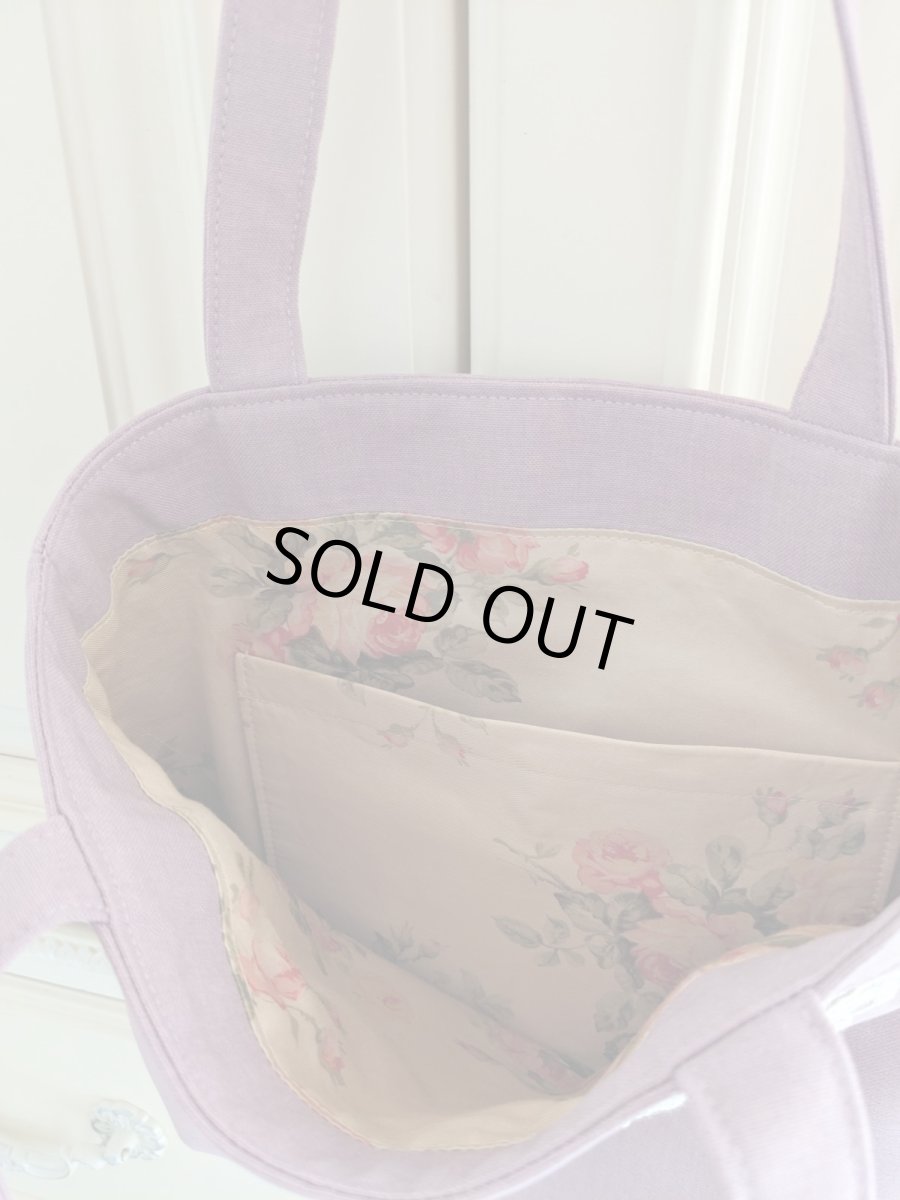 画像6: 【完成品】モーブ色のキラキラビジューのバッグ (akiko) 　 (6)