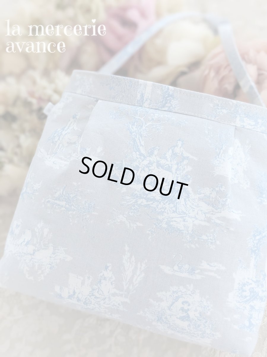 画像1: 【完成品】トワル・ド・ジュイのポシェット　 (akiko) 　 (1)