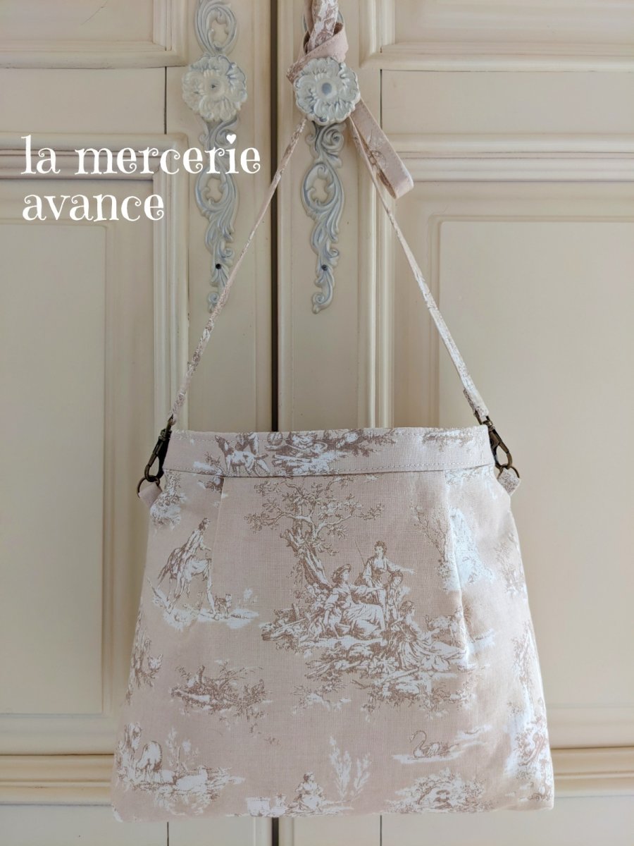 画像2: 【完成品】トワル・ド・ジュイのポシェット　 (akiko) 　 (2)