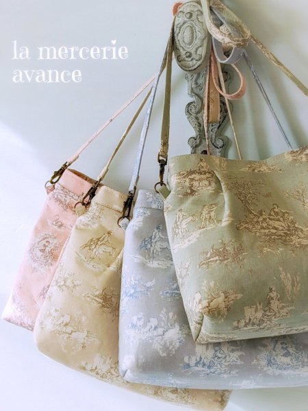 画像6: 【完成品】トワル・ド・ジュイのポシェット  (akiko)   (6)