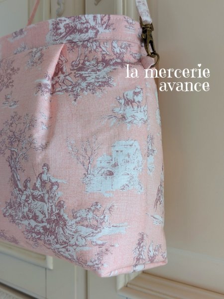 画像4: 【完成品】トワル・ド・ジュイのポシェット  (akiko)   (4)