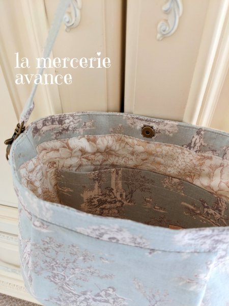 画像5: 【完成品】トワル・ド・ジュイのポシェット  (akiko)   (5)