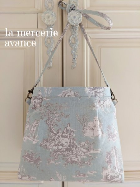 画像2: 【完成品】トワル・ド・ジュイのポシェット  (akiko)   (2)