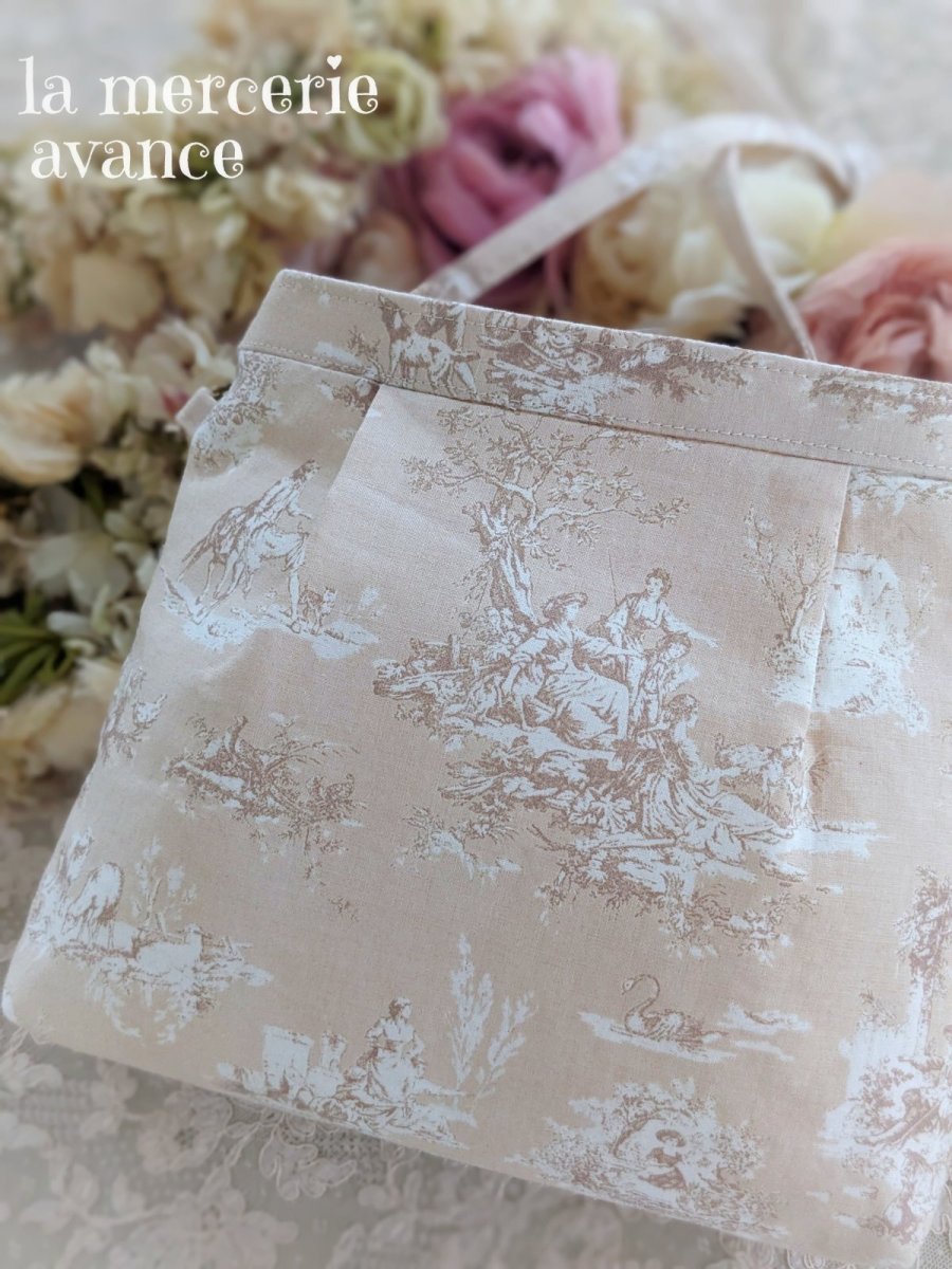 画像1: 【完成品】トワル・ド・ジュイのポシェット　 (akiko) 　 (1)