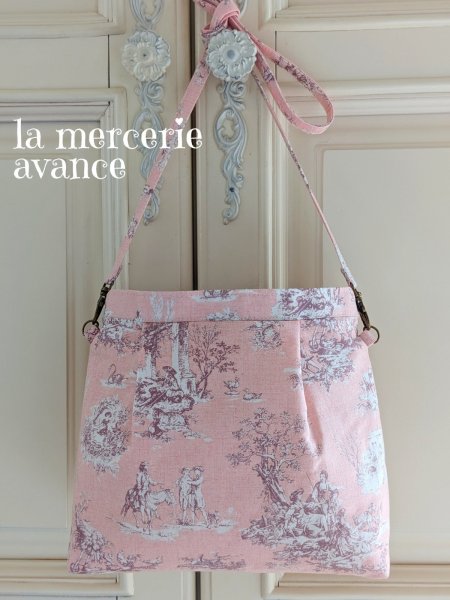 画像2: 【完成品】トワル・ド・ジュイのポシェット  (akiko)   (2)