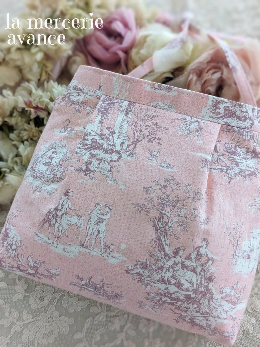 画像1: 【完成品】トワル・ド・ジュイのポシェット　 (akiko) 　 (1)