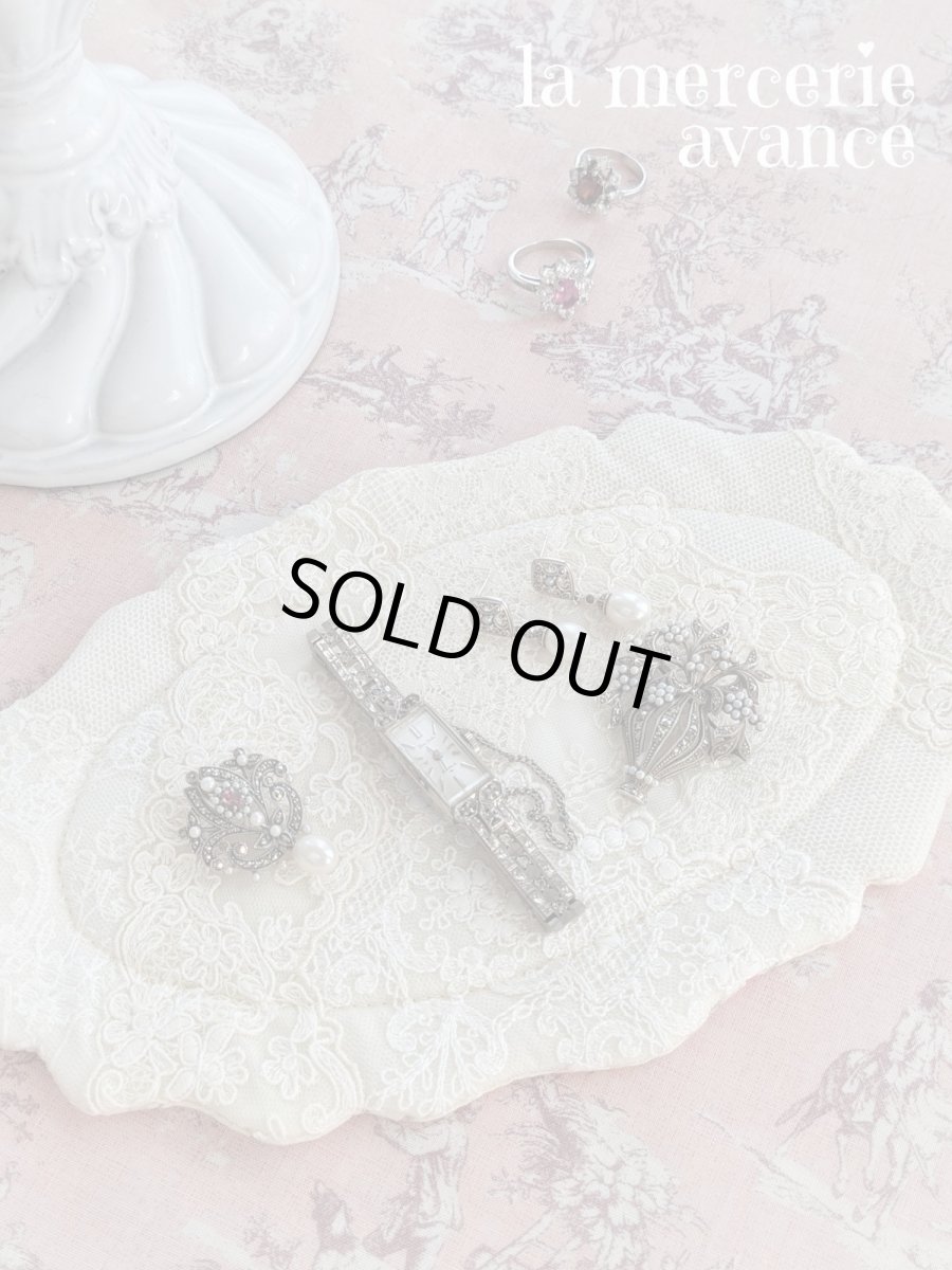 画像2: 【完成品】レースの花リムマット (akiko)　Ｑ (2)