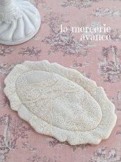 画像1: 【完成品】レースの花リムマット (akiko)　Ｄ (1)