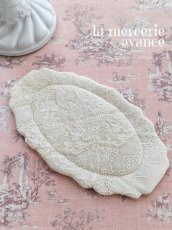 画像1: 【完成品】レースの花リムマット (akiko)　Ｅ (1)