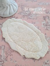 画像1: 【完成品】レースの花リムマット (akiko)　Ｏ (1)