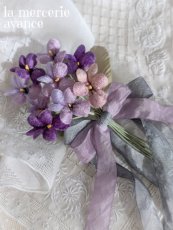 画像2: 布花　〜スミレのブーケ〜　送料無料 (2)