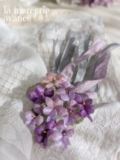 画像1: 布花　〜スミレのブーケ〜　送料無料 (1)