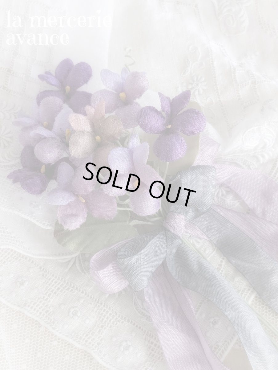 画像3: 布花　〜スミレのブーケ〜　送料無料 (3)