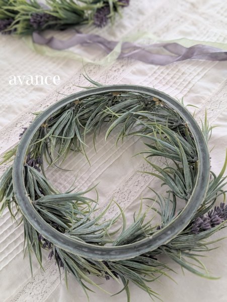 画像4: ラベンダーリースの造花 (4)