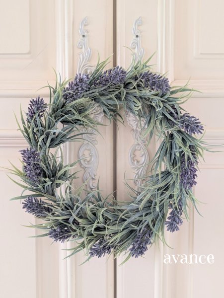 画像3: ラベンダーリースの造花 (3)