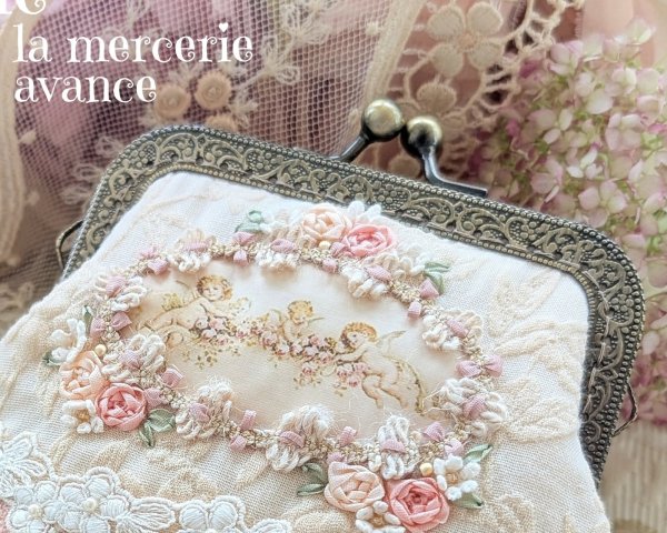 画像4: 【キット】スマホも入るエンジェルの口金ポーチのキット (4)