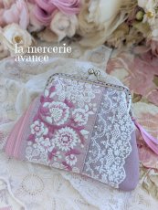 画像1: 【完成品】シルクの口金ポーチ　 (akiko) 　 (1)