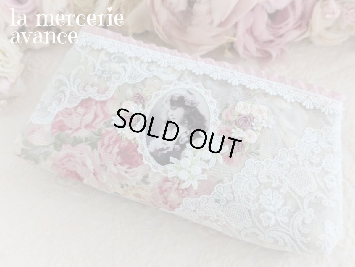 画像2: 【キット】ジャガード生地のフォトカードの女の子のポーチ (2)