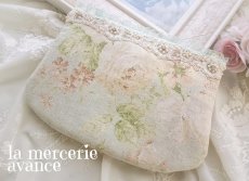 画像3: 【キットの完成品】キラキラパールのレースのポーチ (3)