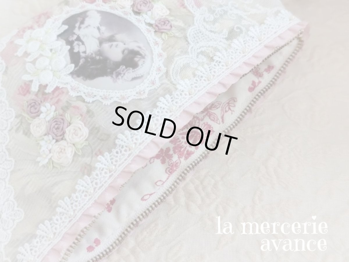 画像4: 【キット】ジャガード生地のフォトカードの女の子のポーチ (4)