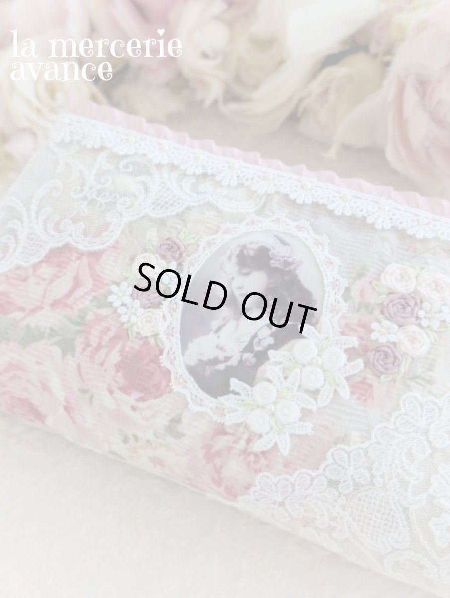 画像1: 【キット】ジャガード生地のフォトカードの女の子のポーチ (1)