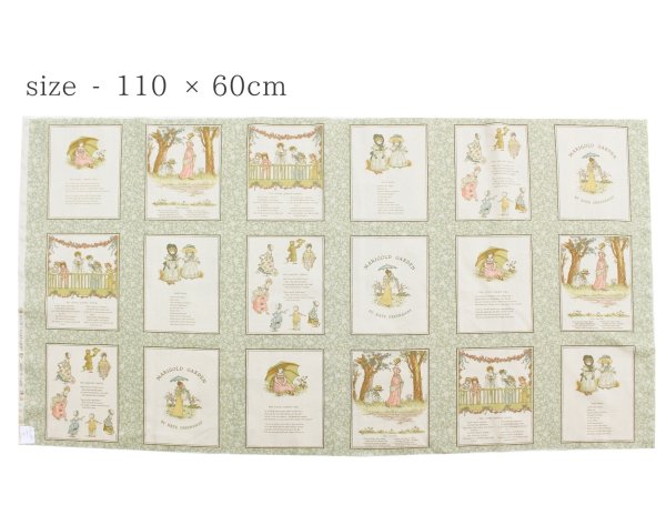 画像3: ケイト・グリーナウェイ パネル生地 約110×60cm (3)