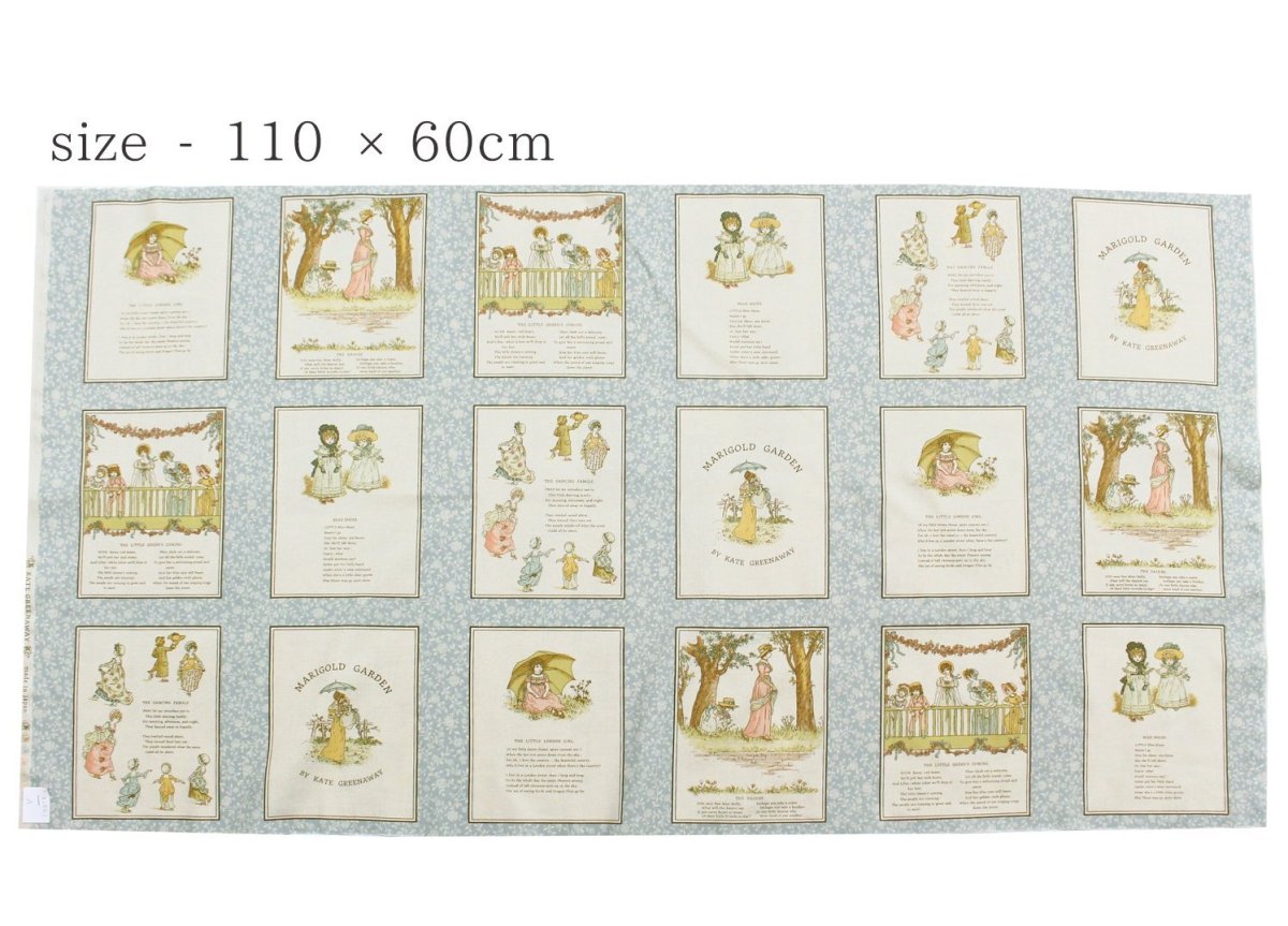 画像3: ケイト・グリーナウェイ パネル生地 約110×60cm (3)