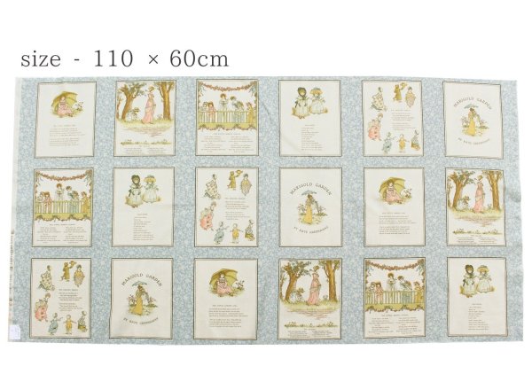 画像3: ケイト・グリーナウェイ パネル生地 約110×60cm (3)