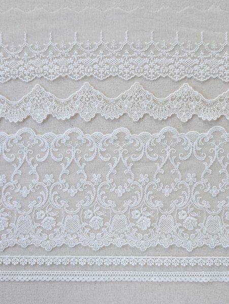 画像3: はじめての手芸セット 〜リネンとレース5種・リボン2種の小さなお試しセット〜 (3)