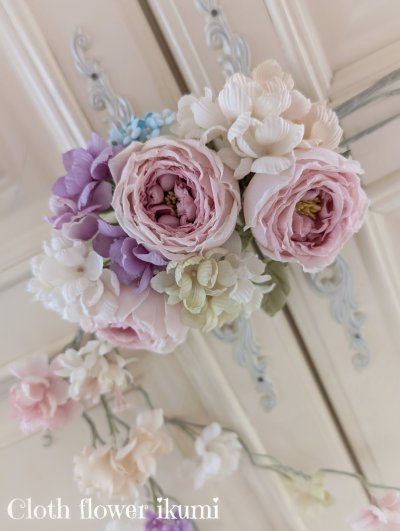 画像1: ガーランドの布花（3本セット）