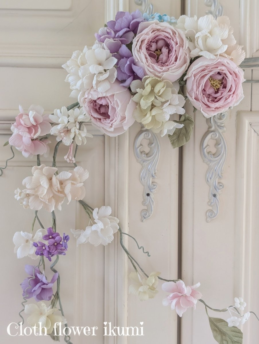 画像1: ガーランドの布花（3本セット） (1)