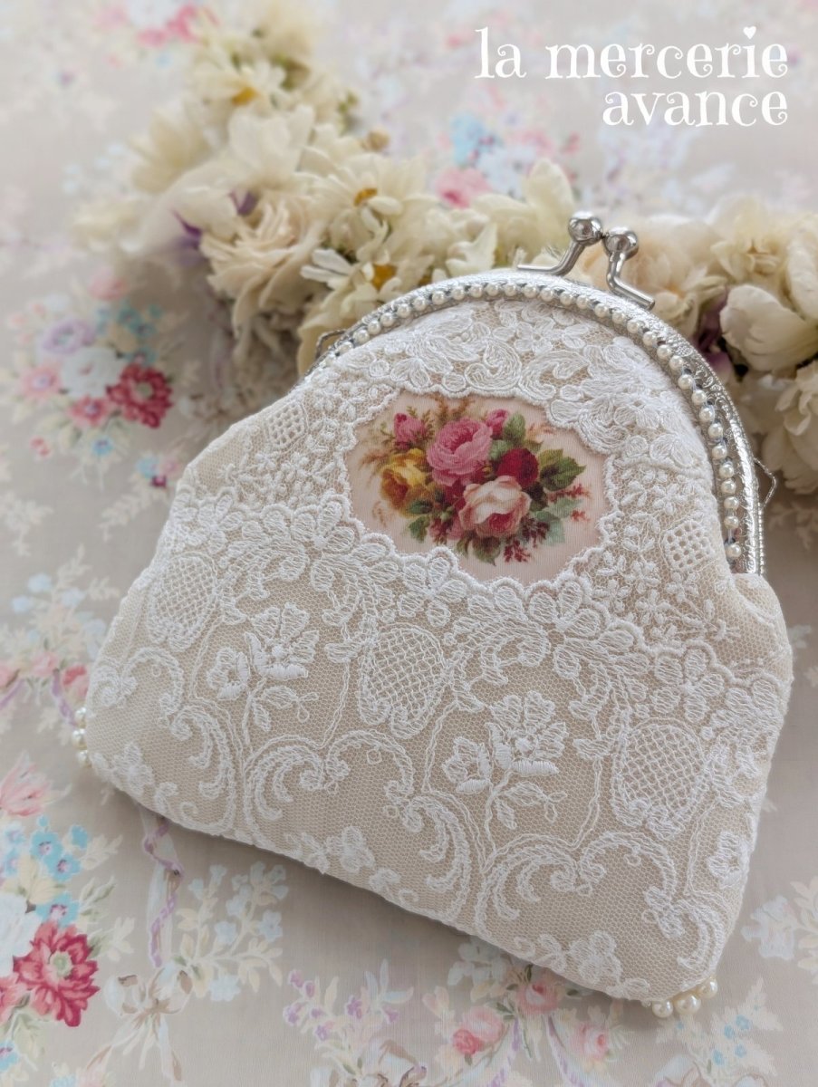 画像1: 【キット】バラトレースの口金ポーチ (1)