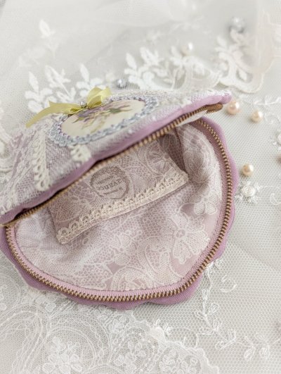 画像2: シェルポーチ　スミレ【完成品】