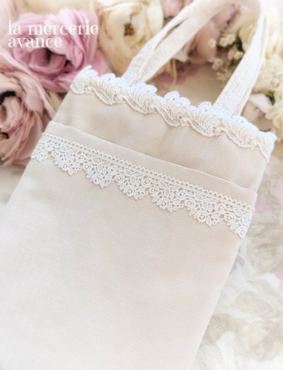 画像2: 【完成品】クラシカル・レースの2WAYバッグ(akiko)