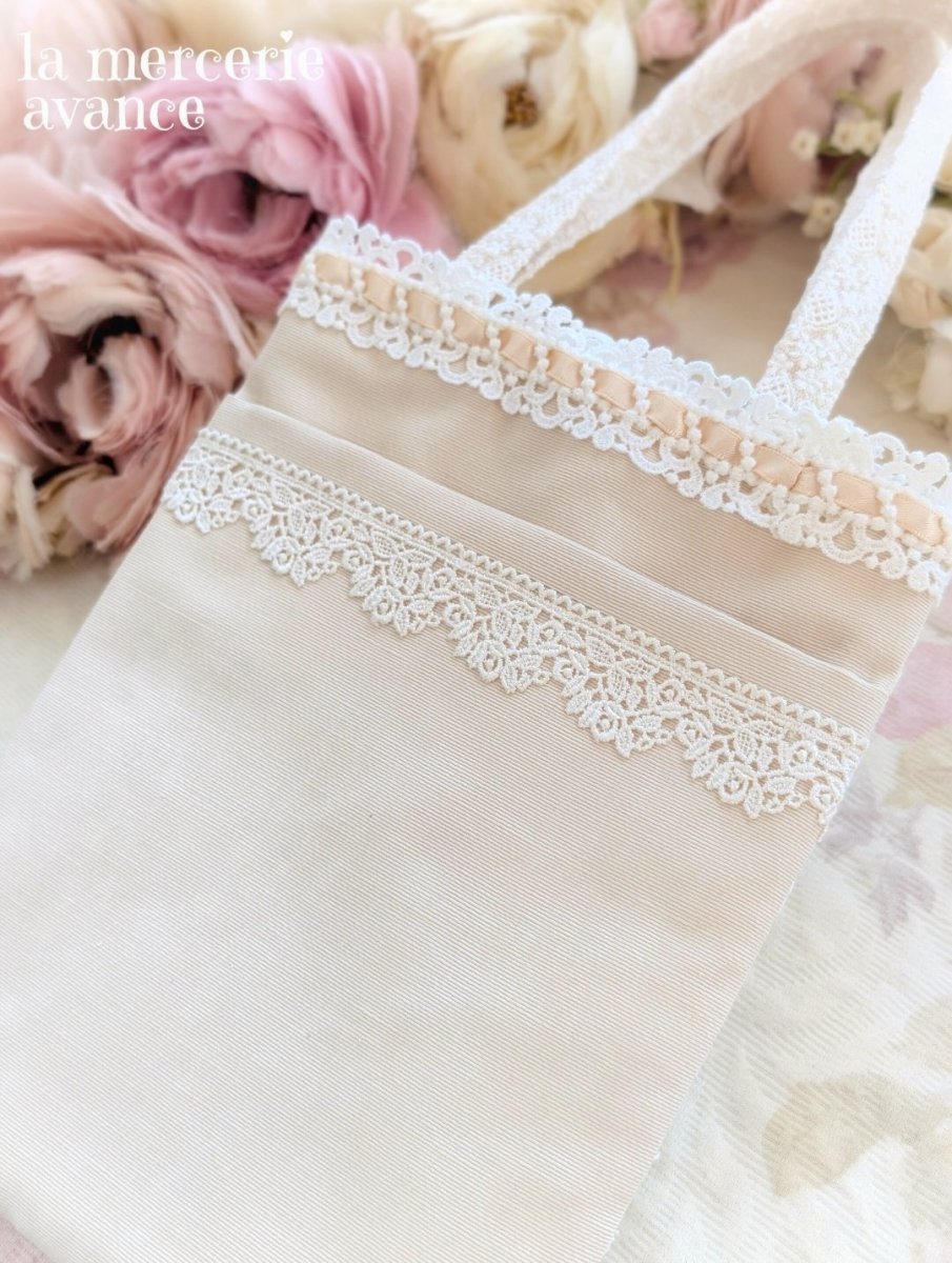 画像3: 【完成品】クラシカル・レースの2WAYバッグ(akiko) (3)