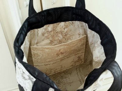 画像3: キラキラコサージュ付きモアレのバッグのキット